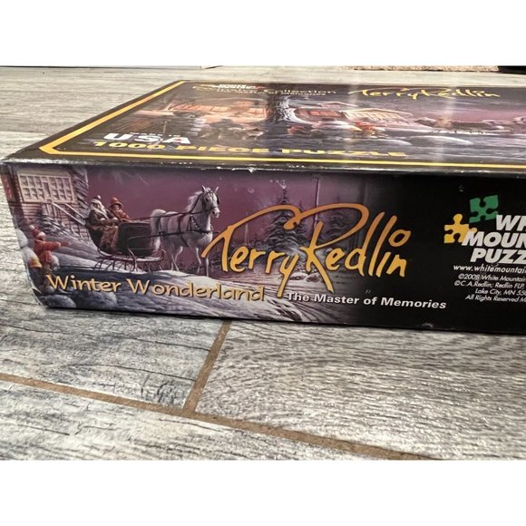 White‎ Mountain Winter Wonderland 1000 Pc Jigsaw Puzzle Terry Redlin 571S USA - Picture 5 of 11